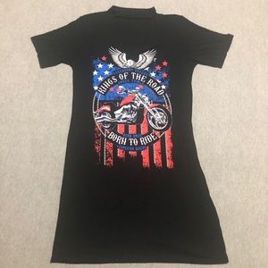 Graphic Choker Tshirt Dress